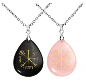 Collier-Pendentif-Rune-de-Protection-Vegvisir-Boussole-Viking-Nordique-en-Pierre-Naturelle-Forme-Goutte-deau-Esoterique_eu