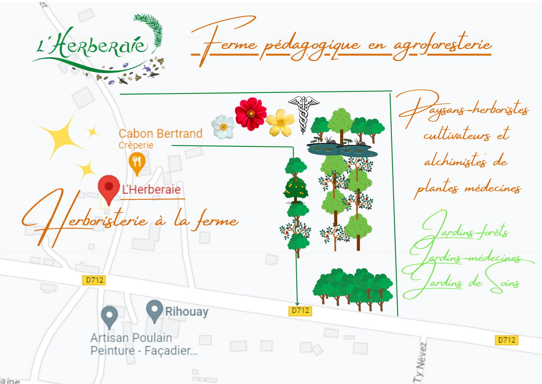 Ferme pédagogique - Agroforesterie - Herboristerie - Morlaix - Finistere - Bretagne