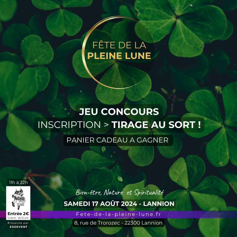 Jeu concours - Fête de la Pleine Lune - Lannion